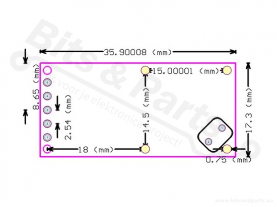 Bewegingssensor/bewegingsmelder Microwave / Radar - RCWL-0516 